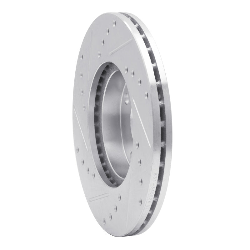 R1 Concepts R1 1990-2003 Ford Escort Front Right Drilled & Slotted Silver Brake Rotor