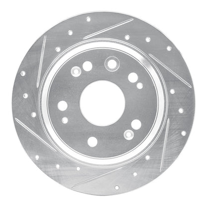 R1 Concepts R1 02-04 Acura RL Rear Left Drilled & Slotted Silver Brake Rotor