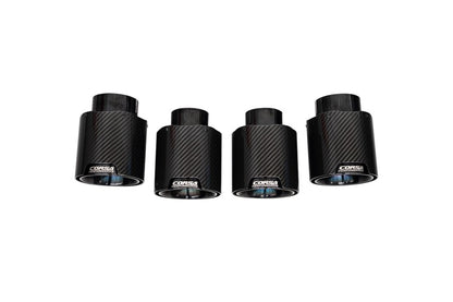 CORSA Performance Corsa 20-25 Chevrolet Corvette C8 RWD 4.5in Carbon Fiber Black PVD Tip Kit (For Corsa Exhaust Only)