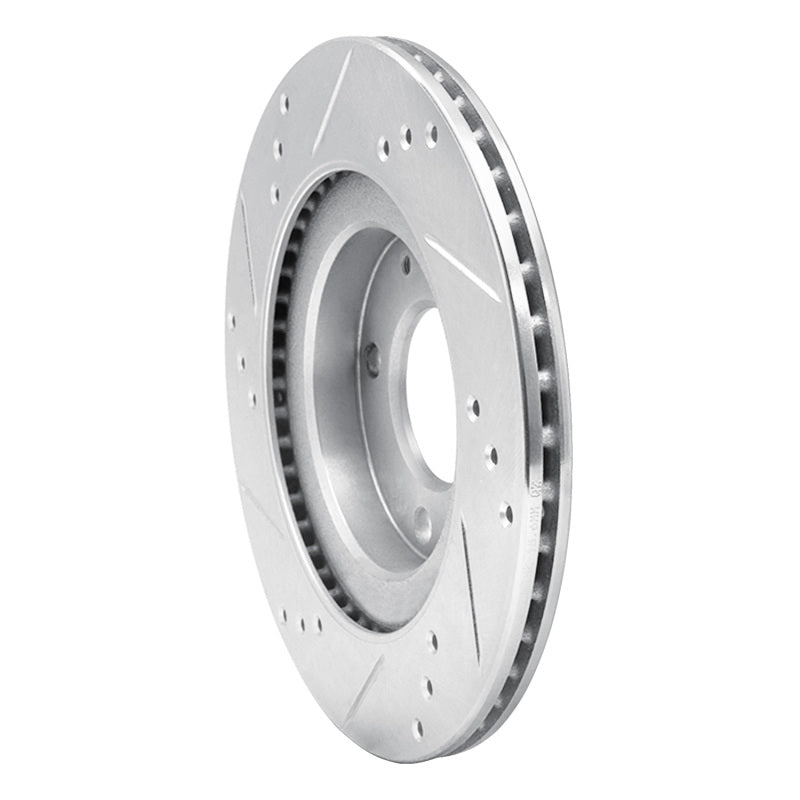 R1 Concepts R1 12-17 Mitsubishi I-MIEV Front Right Drilled & Slotted Silver Brake Rotor