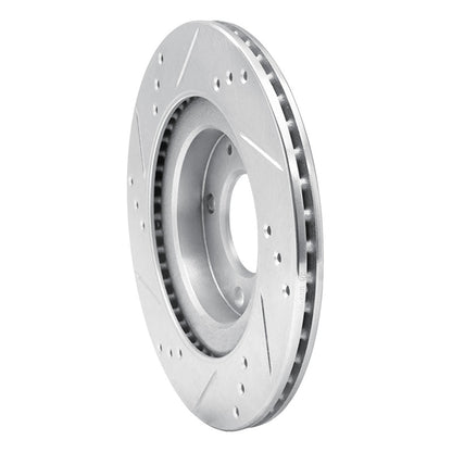 R1 Concepts R1 12-17 Mitsubishi I-MIEV Front Right Drilled & Slotted Silver Brake Rotor