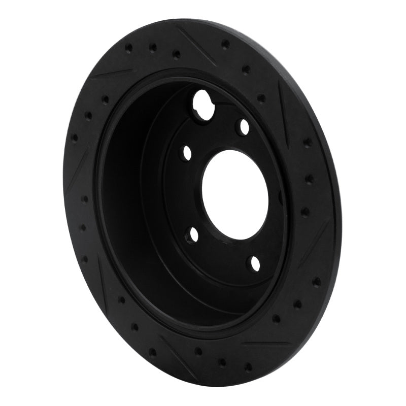 R1 Concepts R1 95-02 Mazda Millenia Rear Left Drilled & Slotted Black Brake Rotor