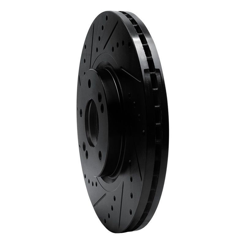 R1 Concepts R1 15-21 Kia Sedona Front Left Drilled & Slotted Black Brake Rotor