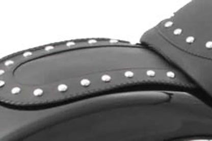 Mustang Motorcycle Mustang 06-10 Harley Softail FXST, 07-17 FLSTF Fender Bib w/Studs - Black