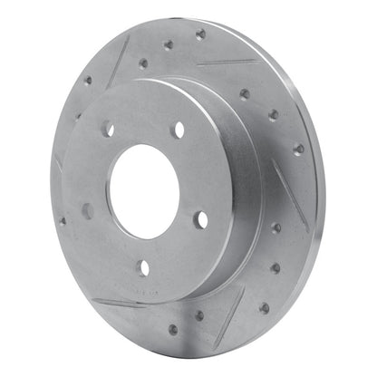 R1 Concepts R1 84-88 Pontiac 6000 Rear Left Drilled & Slotted Silver Brake Rotor