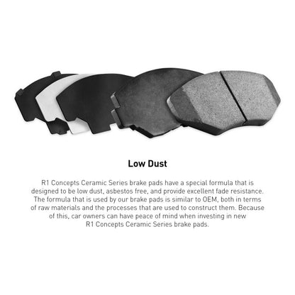 R1 Concepts R1 03-05 Jaguar XJ8 Rear Ceramic Brake Pads