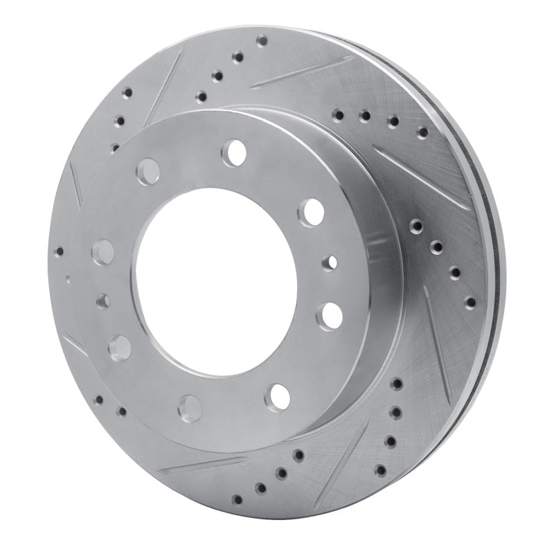 R1 Concepts R1 75-80 Ford E-350 Econoline Front Left Drilled & Slotted Silver Brake Rotor