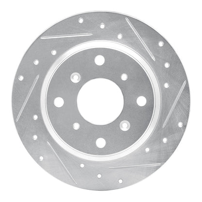 R1 Concepts R1 86-96 Acura Legend Rear Right Drilled & Slotted Silver Brake Rotor