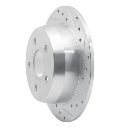 R1 Concepts R1 99-04 Jeep Grand Cherokee Rear Right Drilled & Slotted Silver Brake Rotor
