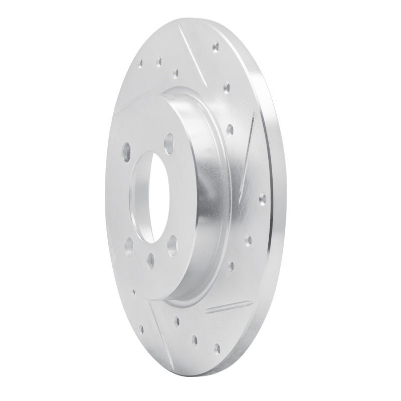 R1 Concepts R1 84-85 BMW 318I Front Right Drilled & Slotted Silver Brake Rotor