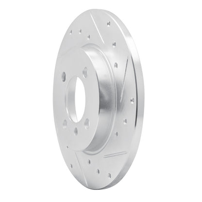 R1 Concepts R1 84-85 BMW 318I Front Right Drilled & Slotted Silver Brake Rotor
