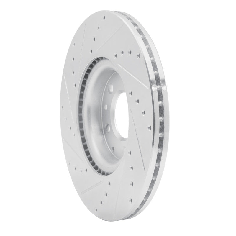 R1 Concepts R1 06-07 Mazda 6 Front Right Drilled & Slotted Silver Brake Rotor