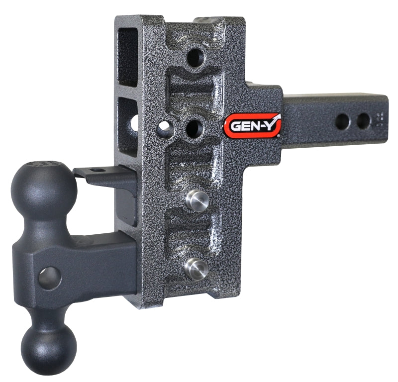 GEN-Y Hitch Gen-Y Mega Duty 2in Shank 5in Offset Drop 1.5K TW 10K Hitch w/GH-031 Dual-Ball/GH-032 Pintle Lock