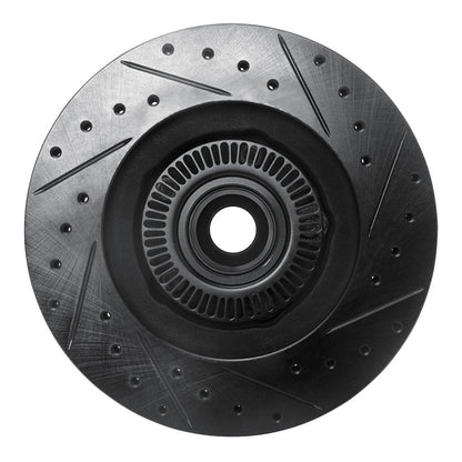 R1 Concepts R1 95-11 Ford Explorer Front Left Drilled & Slotted Black Brake Rotor