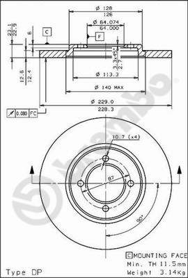 WABCO 6403179202 Disc Brake Caliper Repair Kit