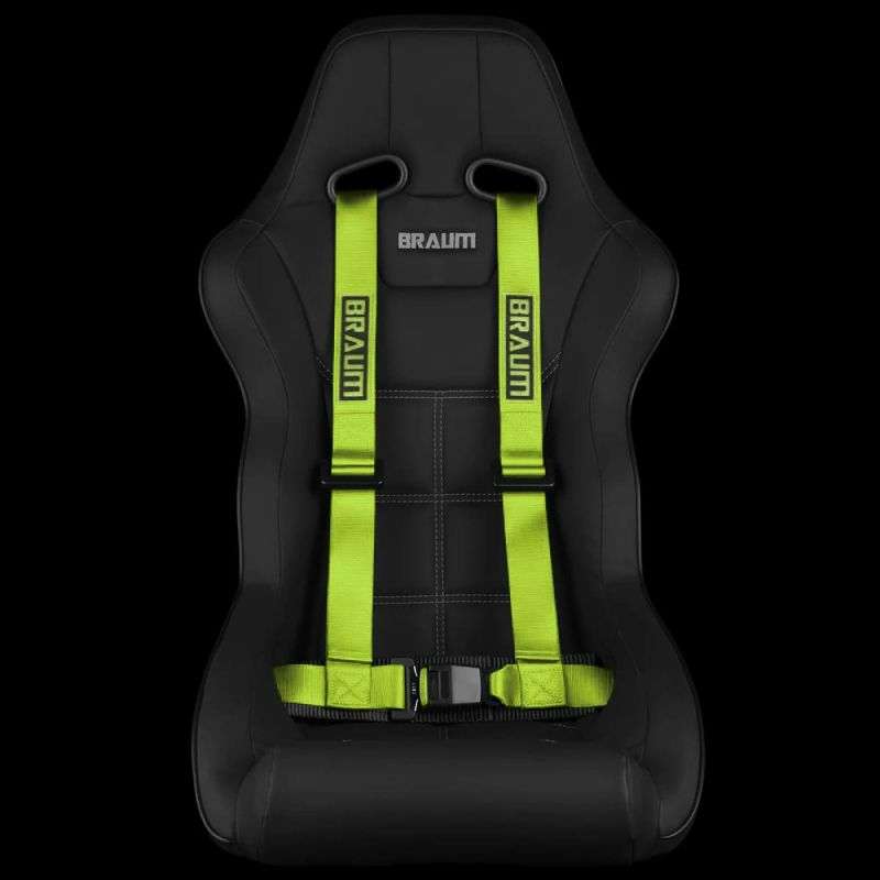 BRAUM 4 Pt - Racing Harness 2” Strap - Lime Green