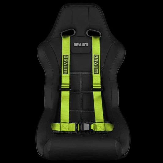 BRAUM 4 Pt - Racing Harness 2” Strap - Lime Green
