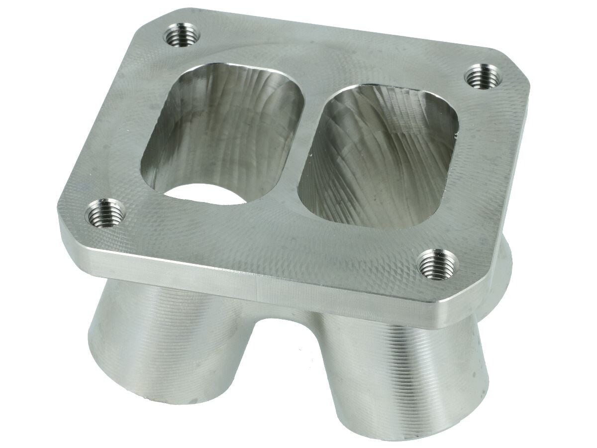Turbozentrum 182414 4-Cyl. CNC stainless steel turbo manifold collector T4 Twinscroll without Wastegate ports