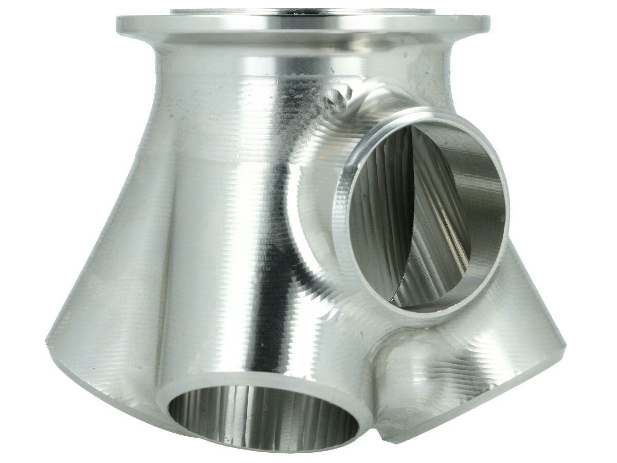 Turbozentrum 119316 4-Cyl. CNC stainless steel V-Band collector for BorgWarner EFR turbochargers - with 38mm Wastegate port