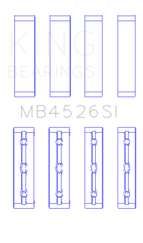 King Engine Bearings Toyota 1GR-FE (Size STD) Crankshaft Main Bearing Set