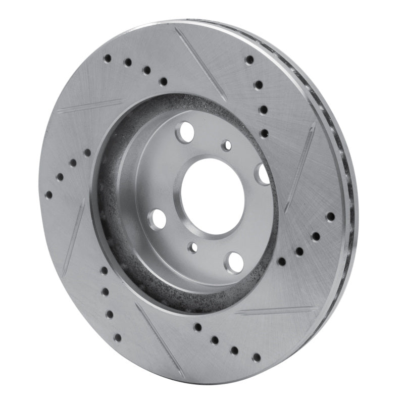 R1 Concepts R1 04-06 Scion XA Front Left Drilled & Slotted Silver Brake Rotor