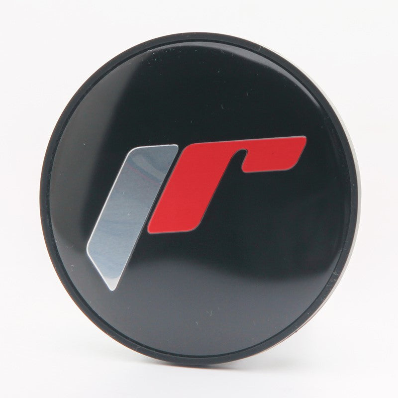 JR Wheels STICKER-087MBK Sticker for Center Cap 087 - Black + Silver/Red Letters
