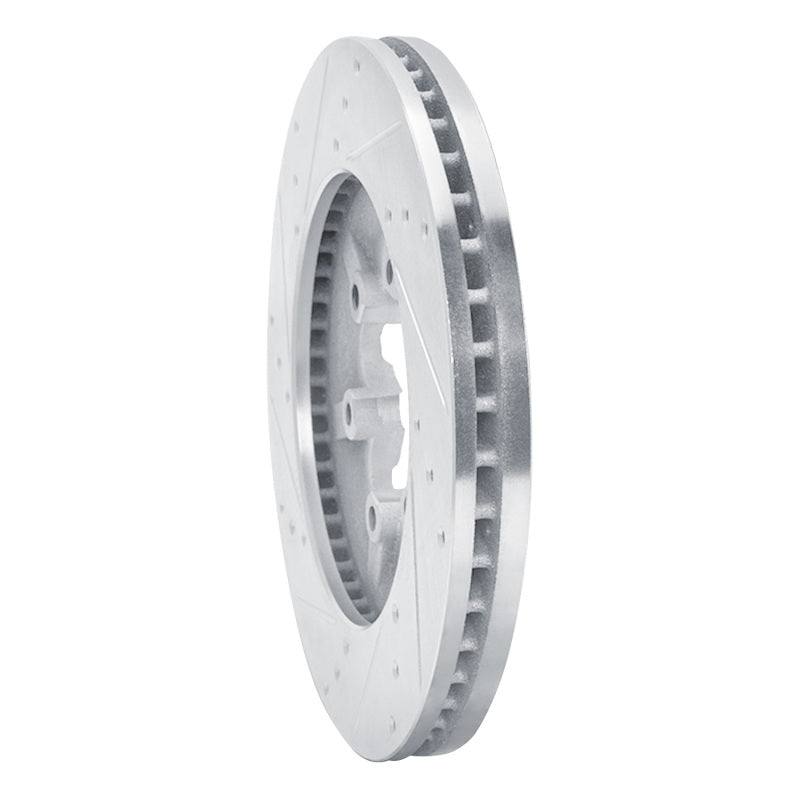 R1 Concepts R1 09-12 Chevrolet Colorado Front Right Drilled & Slotted Silver Brake Rotor