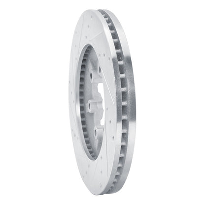 R1 Concepts R1 09-12 Chevrolet Colorado Front Right Drilled & Slotted Silver Brake Rotor