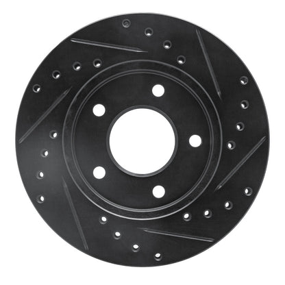 R1 Concepts R1 88-96 Buick Regal Front Left Drilled & Slotted Black Brake Rotor