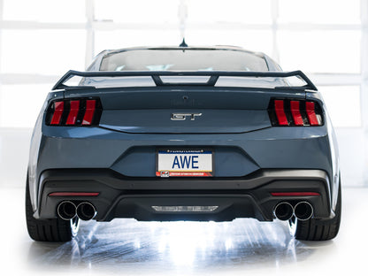 AWE Tuning AWE 2024 Ford Mustang GT Fastback S650 RWD Track Edition Cat-Back Exhaust w/ Quad Chrome Silver Tips