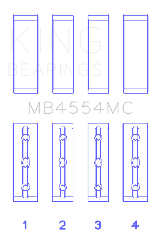 King Engine Bearings Toyota 22GR-FE Main Bearing Set