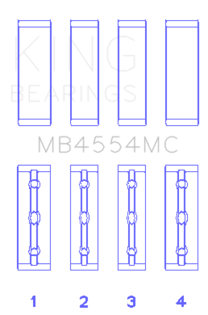 King Engine Bearings Toyota 22GR-FE (Size 0.75) Main Bearing Set