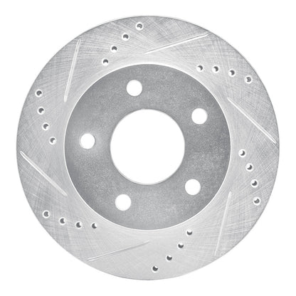 R1 Concepts R1 83-96 Buick CENTURY Front Left Drilled & Slotted Silver Brake Rotor
