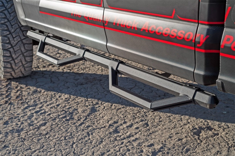 Dee Zee 99-23 Chevrolet/GMC/Dodge/Ford Full Size Truck Hex Series -Super Cab Side Steps (Txt Blk)