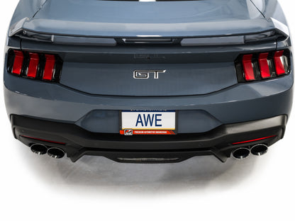 AWE Tuning AWE 2024 Ford Mustang GT Fastback S650 RWD SwitchPath Cat-Back Exhaust w/ Quad Chrome Silver Tips