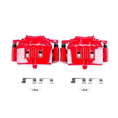 PowerStop Power Stop 15-17 Ford Mustang Front Red Calipers w/Brackets - Pair