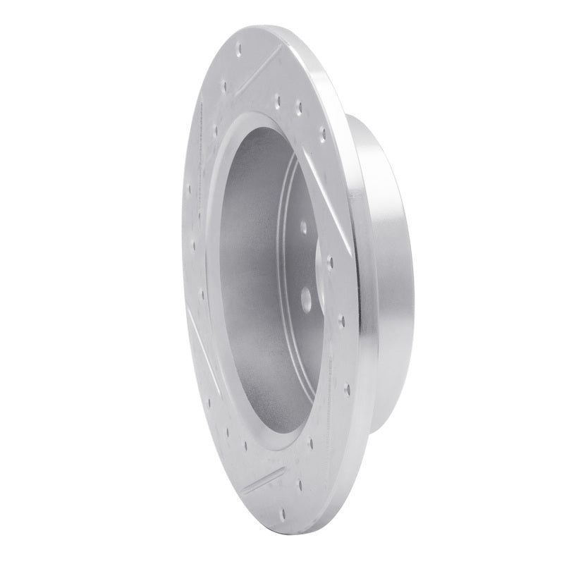 R1 Concepts R1 01-05 Acura EL Rear Right Drilled & Slotted Silver Brake Rotor