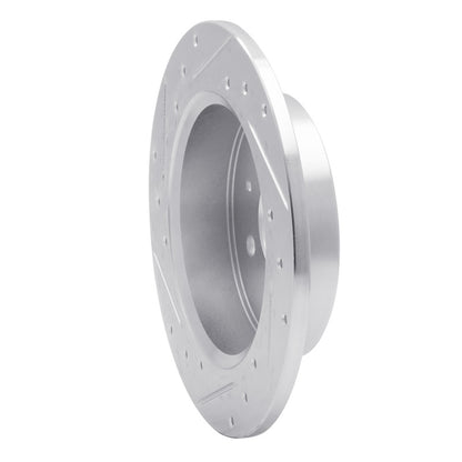 R1 Concepts R1 01-05 Acura EL Rear Right Drilled & Slotted Silver Brake Rotor