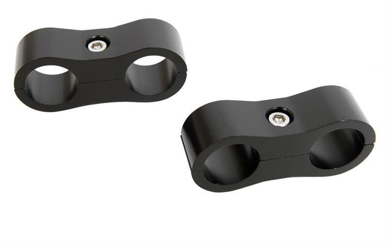 Russell Hose Separator for -8 Braided Hose - Black Anodized (2 Pack)