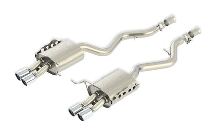 Borla 12-14 Jeep Wrangler JK 2Dr & 4Dr Rear Section ATAK Single Square Rolled Angle-Cut Exit Exhaust
