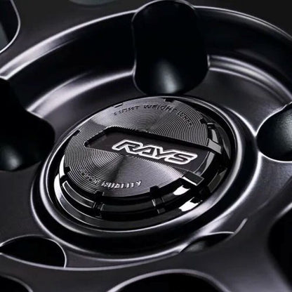 Gram Lights 57NR LIMITED II 17x7.0 +38 5-114.3 Semigloss Black Wheel w/ Black Cap/Stickers/Air Valve
