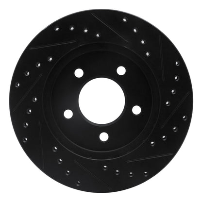 R1 Concepts R1 91-02 Chrysler Grand Voyager Front Left Drilled & Slotted Black Brake Rotor