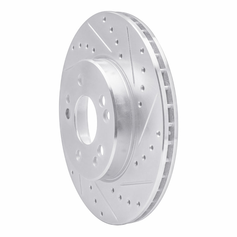 R1 Concepts R1 90-95 Mercedes-Benz 300CE Front Right Drilled & Slotted Silver Brake Rotor