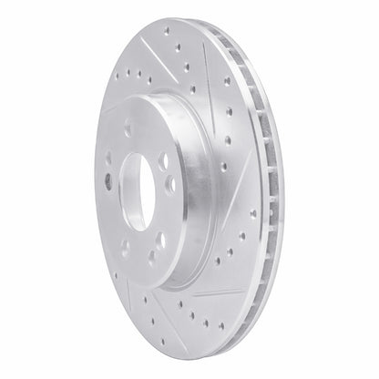 R1 Concepts R1 90-95 Mercedes-Benz 300CE Front Right Drilled & Slotted Silver Brake Rotor