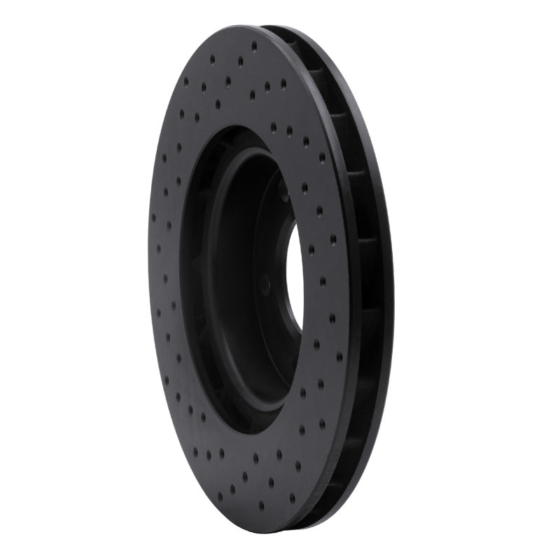 R1 Concepts R1 95-02 BMW M3 Left Front Drilled Black Brake Rotor