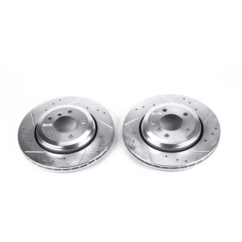 PowerStop Power Stop 01-06 BMW 330Ci Rear Evolution Drilled & Slotted Rotors - Pair