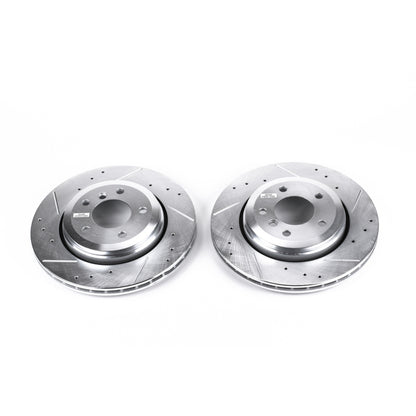 PowerStop Power Stop 01-06 BMW 330Ci Rear Evolution Drilled & Slotted Rotors - Pair