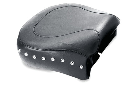 Mustang Motorcycle Mustang 82-03 Harley Sportster Wide Touring Passenger Seat w/Studs - Black