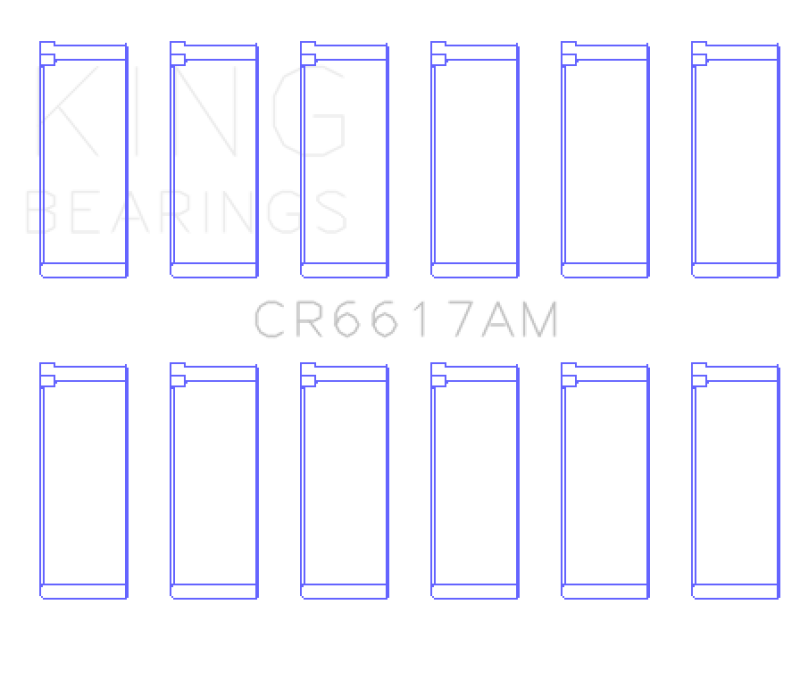 King Engine Bearings Volvo D42/Audi/Volksw. (Size +1.0mm) Connecting Rod Bearing Set