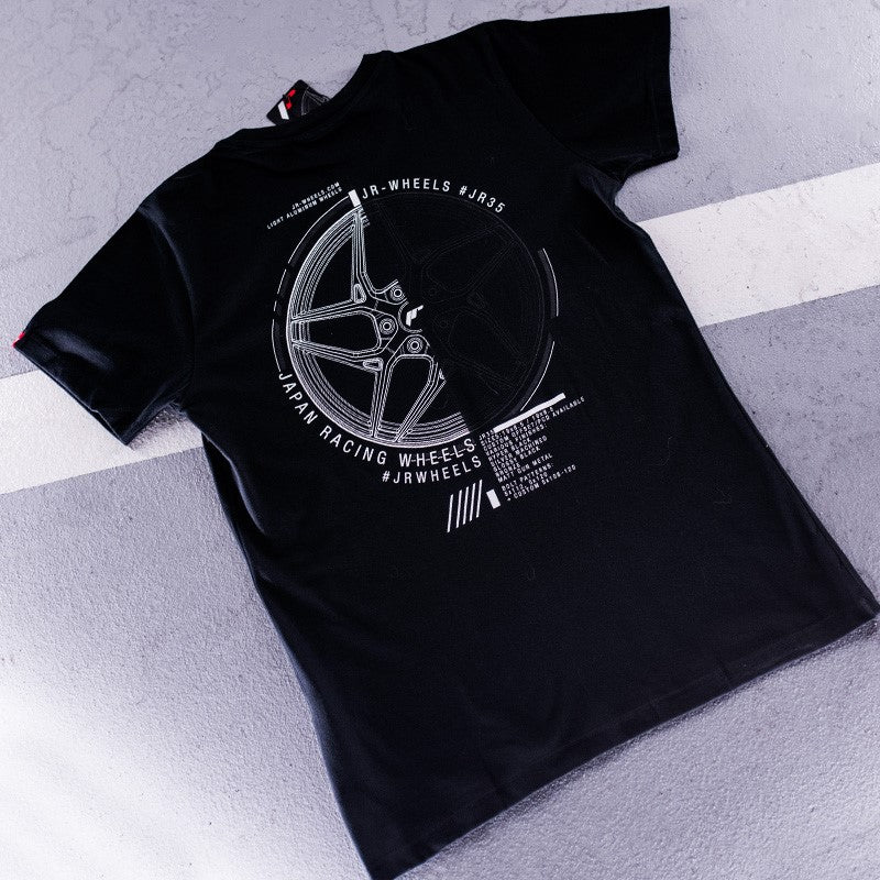 JR Wheels TSHIRT-MJR35-L JR Men's T-Shirt JR-35 Black Size L